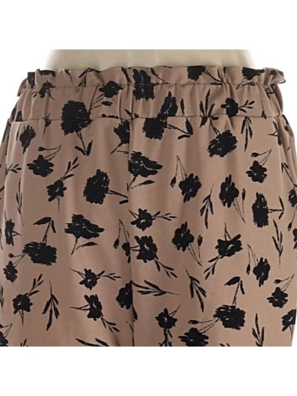 Jules & Leopold Womens Small Tan Floral Jogger Pants Pull On Elastic Waist NWT - Picture 4 of 6